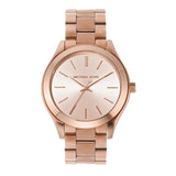 Michael Kors Slim Runway Rose Gold Dial Rose Gold Steel Strap Watch for Women - MK3513 Authentic Buy Shop Now