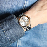 Michael Kors Slim Runway White Dial Two Tone Steel Strap Watch for Women - MK3204 Authentic Buy Shop Now