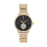 Michael Kors Portia Black Dial Gold Steel Strap Watch for Women - MK3788 Authentic Buy Shop Now