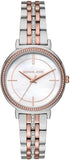 Michael Kors Cinthia Mother of Pearl Dial Two Tone Steel Strap Watch For Women - MK3831 Authentic Buy Shop Now