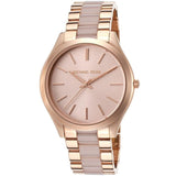 Michael Kors Slim Runway Rose Gold Dial Two Tone Steel Strap Watch for Women - MK4294 Authentic Buy Shop Now
