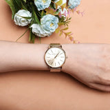 Michael Kors Pyper Quartz Gold Dial Gold Mesh Strap Watch For Women - MK4339 Authentic Buy Shop Now