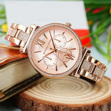 Michael Kors Sofie Quartz Rose Gold Dial Rose Gold Steel Strap Watch For Women - MK4354 Authentic Buy Shop Now