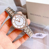 Michael Kors Lauryn Quartz White Dial Two Tone Steel Strap Watch For Women - MK4388 Authentic Buy Shop Now