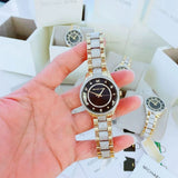 Michael Kors Lauryn Crystal Pave Black Dial Two Tone Steel Strap Watch For Women - MK4403 Authentic Buy Shop Now