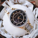 Michael Kors Lauryn Crystal Pave Black Dial Two Tone Steel Strap Watch For Women - MK4403 Authentic Buy Shop Now