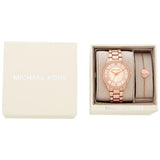 Michael Kors Lauryn Mother of Pearl Dial Rose Gold Dial Rose Gold Steel Strap Watch For Women - MK4491 Authentic Buy Shop Now