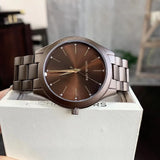 Michael Kors Slim Runway Brown Dial Brown Steel Strap Watch For Women - MK4508 Authentic Buy Shop Now