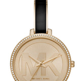 Michael Kors Jaryn Quartz Gold Dial Black Steel Strap Watch For Women - MK4544 Authentic Buy Shop Now