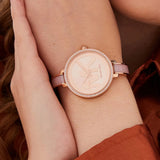 Michael Kors Jaryn Analog Rose Gold Dial Pink Steel Strap Watch For Women - MK4545 Authentic Buy Shop Now