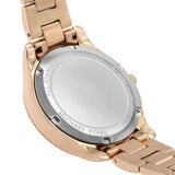 Michael Kors Lilane Three Hand Mother of Pearl White Dial Rose Gold Steel Strap Watch For Women - MK4557 Authentic Buy Shop Now