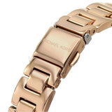 Michael Kors Lilane Three Hand Mother of Pearl White Dial Rose Gold Steel Strap Watch For Women - MK4557 Authentic Buy Shop Now
