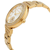 Michael Kors Abbey Three-Hand Analog White Dial Gold Steel Strap Watch for Women - MK4615 Authentic Buy Shop Now