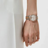 Michael Kors Abbey Three-Hand White Dial Two Tone Steel Strap Watch for Women - MK4616 Authentic Buy Shop Now