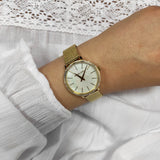 Michael Kors Pyper Quartz Mother of Pearl White Dial Gold Mesh Bracelet Watch For Women - MK4619 Authentic Buy Shop Now