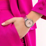 Michael Kors Pyper Three Hand Pink Dial Silver Steel Strap Watch For Women - MK4631 Authentic Buy Shop Now