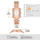 Michael Kors Emery Three-Hand Crystals Silver Dial Rose Gold Steel Strap Watch for Women - MK4641 Authentic Buy Shop Now