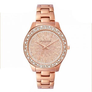 Michael Kors Liliane Three Hand Rose Gold Dial Rose Gold Steel Strap Watch For Women - MK4651 Authentic Buy Shop Now