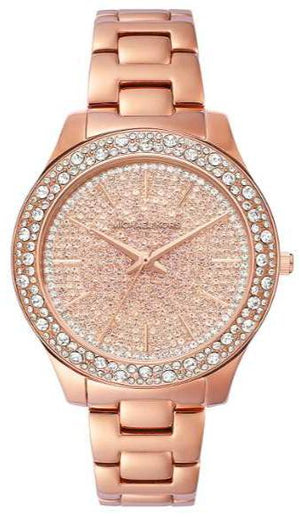 Michael Kors Liliane Three Hand Rose Gold Dial Rose Gold Steel Strap Watch For Women - MK4651 Authentic Buy Shop Now