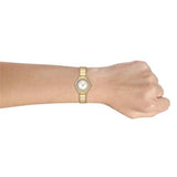 Michael Kors Sylvia Mother Of Pearl Dial Gold Steel Strap Watch For Women - MK4655 Authentic Buy Shop Now