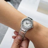 Michael Kors Sylvia Mother of Pearl Dial Silver Steel Strap Watch For Women - MK4657 Authentic Buy Shop Now