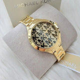 Michael Kors Slim Runway Crystals Gold Dial Gold Steel Strap Watch for Women - MK4659 Authentic Buy Shop Now
