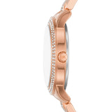 Michael Kors Tibby Multifunction Crystals Maroon Dial Rose Gold Steel Strap Watch for Women - MK4685 Authentic Buy Shop Now