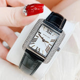 Michael Kors Emery Three Hand Silver Dial Black Leather Strap Watch For Women - MK4696 Authentic Buy Shop Now