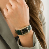 Michael Kors Emery Quartz Diamonds Green Dial Green Leather Strap Watch For Women - MK4697 Authentic Buy Shop Now