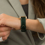 Michael Kors Emery Quartz Diamonds Green Dial Green Leather Strap Watch For Women - MK4697 Authentic Buy Shop Now