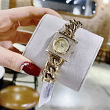 Michael Kors Chain Lock Pave Gold Dial Gold Steel Strap Watch For Women - MK4711 Authentic Buy Shop Now