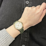 Michael Kors Mini Everest Crystals White Dial Green Leather Strap Watch for Women - MK4720 Authentic Buy Shop Now