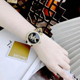 Michael Kors Parker Black Dial Cheetah Print Brown Leather Strap Watch For Women - MK4723 Authentic Buy Shop Now