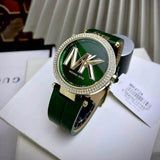 Michael Kors Parker Green Dial Green Leather Strap Watch For Women - MK4724 Authentic Buy Shop Now