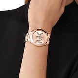 Michael Kors Slim Runway Analog Rose Gold Dial Rose Gold Steel Strap Watch For Women - MK4733 Authentic Buy Shop Now