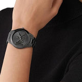 Michael Kors Slim Runway Analog Black Dial Black Steel Strap Watch For Women - MK4734 Authentic Buy Shop Now