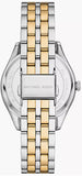 Michael Kors Harlowe Three-Hand Crystals White Dial Two Tone Steel Strap Watch for Women - MK4811 Authentic Buy Shop Now