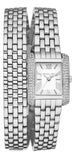 Michael Kors Emery Pave Double Wrap White Dial Silver Steel Strap Watch for Women - MK4834 Authentic Buy Shop Now