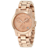 Michael Kors Runway Chronograph Rose Gold Dial Rose Gold Steel Strap Watch for Women - MK5430 Authentic Buy Shop Now