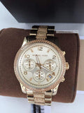 Michael Kors Runway Gold Dial Gold Steel Strap Watch for Women - MK5826 Authentic Buy Shop Now