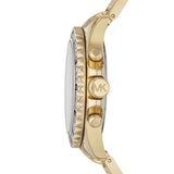 Michael Kors Everest Chronograph Black Dial Gold Steel Strap Watch For Women - MK5828 Authentic Buy Shop Now