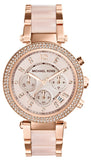 Michael Kors Parker Pink Dial Two Tone Steel Strap Watch for Women - MK5896 Authentic Buy Shop Now