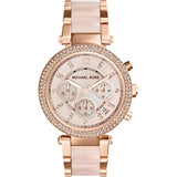 Michael Kors Parker Pink Dial Two Tone Steel Strap Watch for Women - MK5896 Authentic Buy Shop Now
