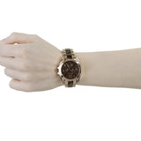 Michael Kors Bradshaw Chronograph Brown Dial Two Tone Steel Strap Watch For Women - MK5944 Authentic Buy Shop Now