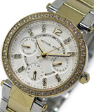 Michael Kors Parker White Dial Two Tone Steel Strap Watch for Women - MK6055 Authentic Buy Shop Now