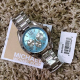 Michael Kors Bradshaw Chronograph Blue Dial Silver Steel Strap Watch For Women - MK6099 Authentic Buy Shop Now
