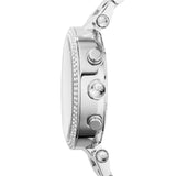 Michael Kors Parker Chronograph Pink Dial Silver Steel Strap Watch For Women - MK6105 Authentic Buy Shop Now