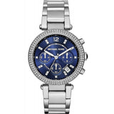 Michael Kors Parker Chronograph Blue Dial Silver Steel Strap Watch for Women - MK6117 Authentic Buy Shop Now
