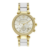 Michael Kors Parker White Dial Two Tone Steel Strap Watch for Women - MK6119 Authentic Buy Shop Now