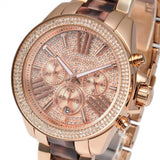 Michael Kors Wren Diamonds Rose Gold Dial Two Tone Steel Strap Watch for Women - MK6159 Authentic Buy Shop Now